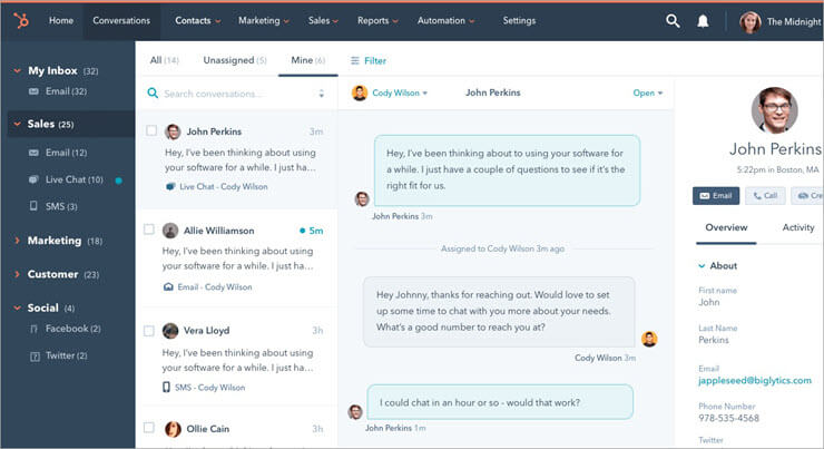 Hubspot-LiveChat-Dashboard